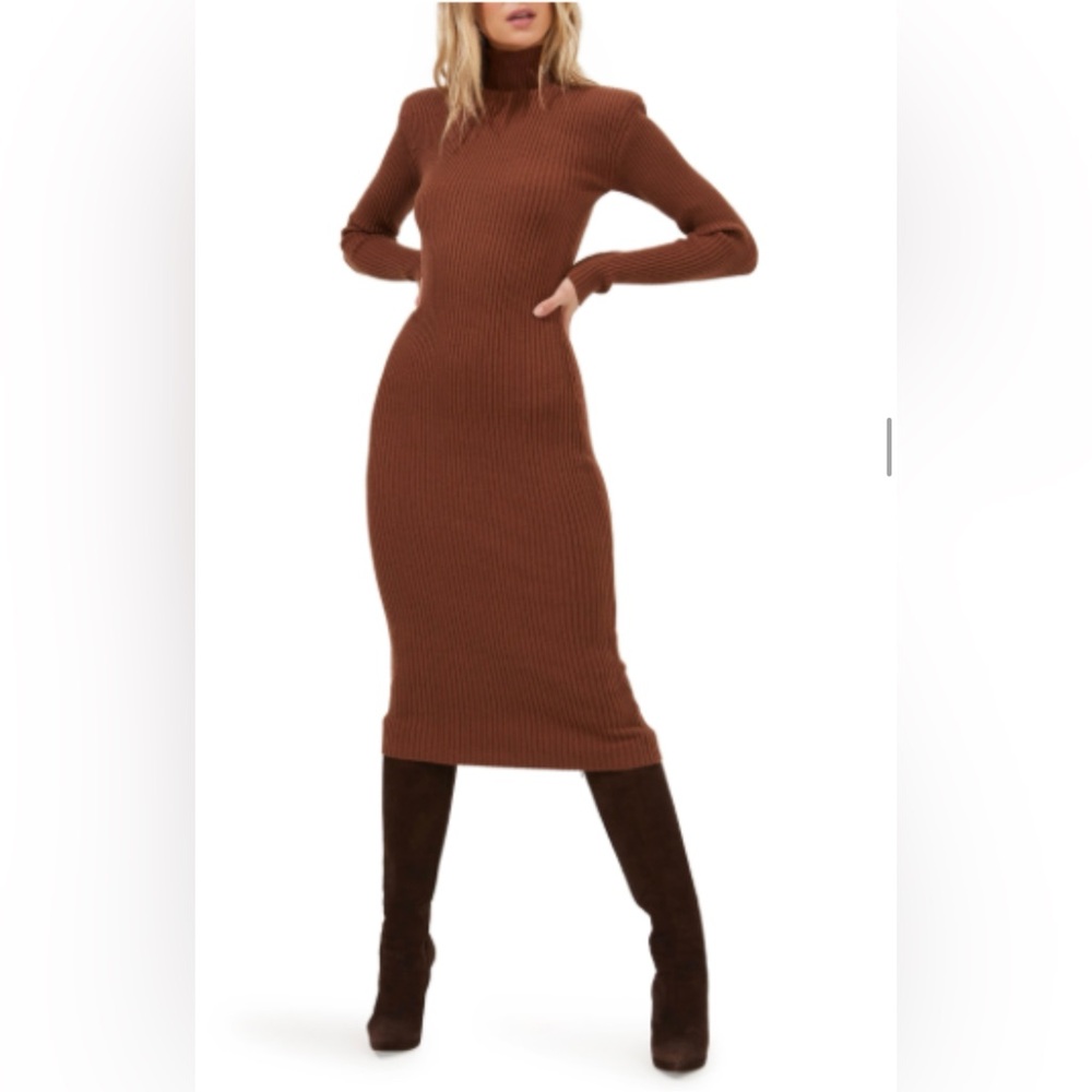 ASTR the Label Brown Sweater Dress